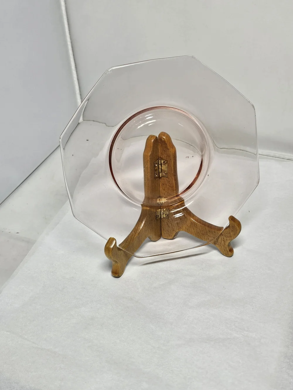 Vintage Pink Depression  Glass Salad Or Luncheon  Plate